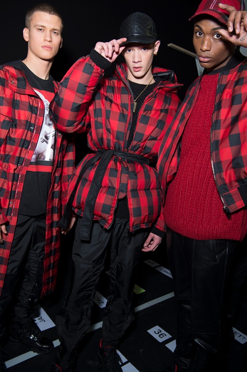 Backstage at the Versace autumn/winter 2017 presentation